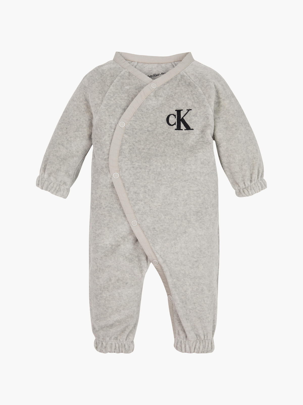 Calvin Klein SOFT VELVET BODYSUIT Bebek Gri Zıbın