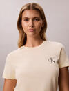 Calvin Klein MONOLOGO CN 2 PACK T, TGY Kadın Krem T-Shirt