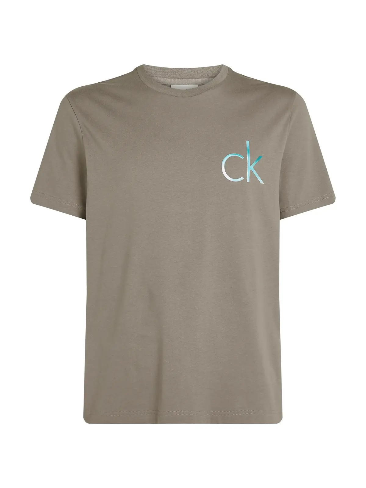 Calvin Klein CK CHEST LOGO Gri Erkek Tişört
