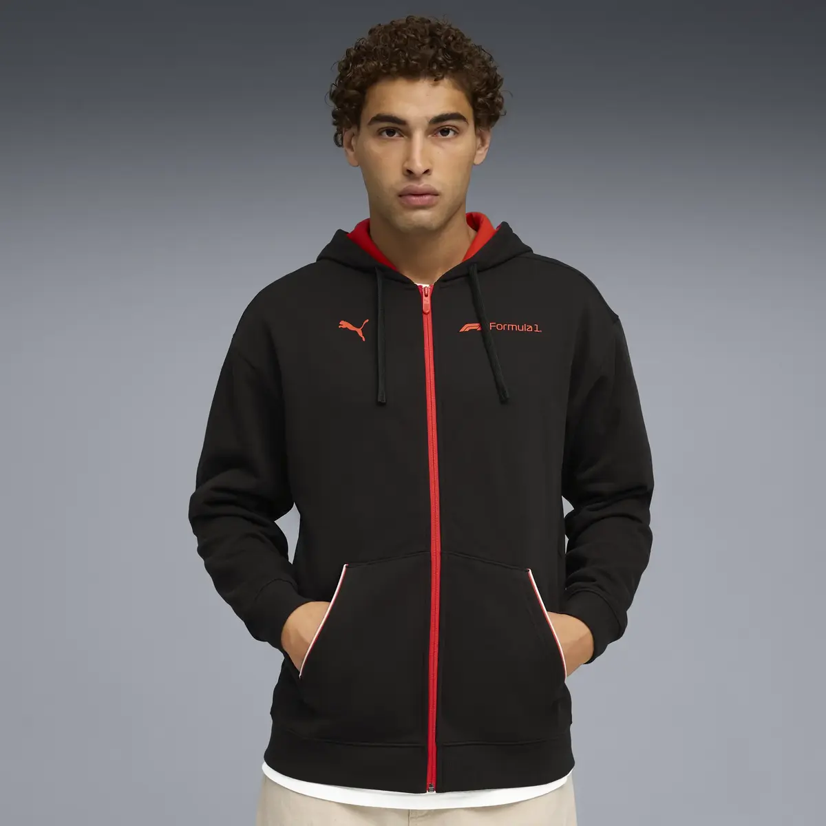 Puma F1 Essential+ Fullzip Hoodie Siyah Erkek Sweatshirt
