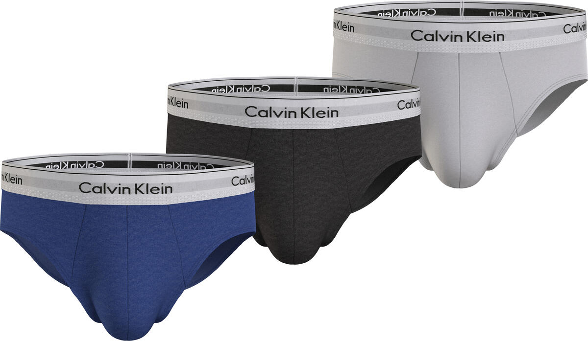 Calvin Klein HIP BRIEF 3PK Erkek Mavi Slip Set
