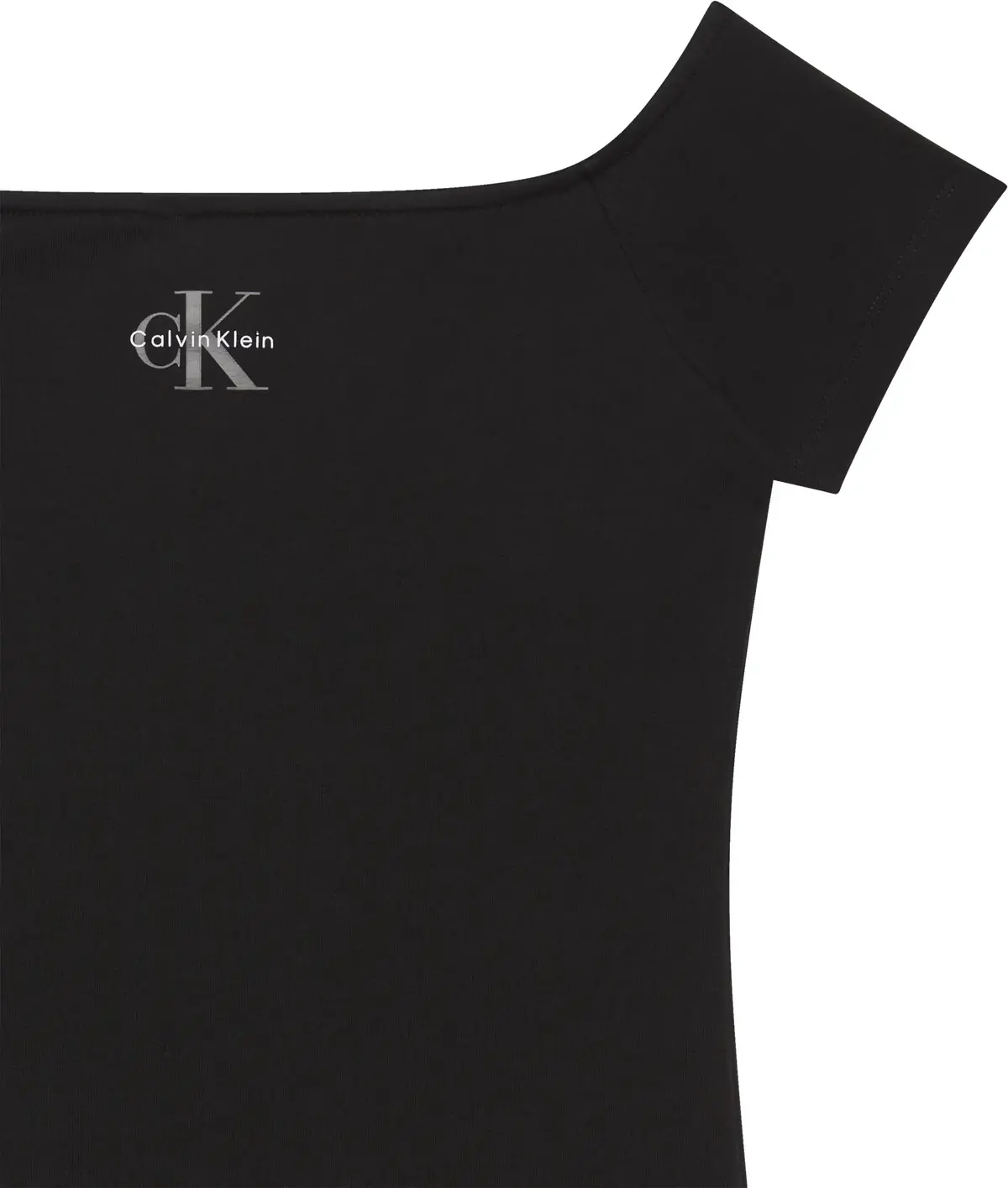 Calvin Klein MONOGRAM OFF SHOULDE Siyah Kadın Tişört