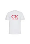Calvin Klein SS 30S EU CK CALVIN Beyaz Erkek Tişört
