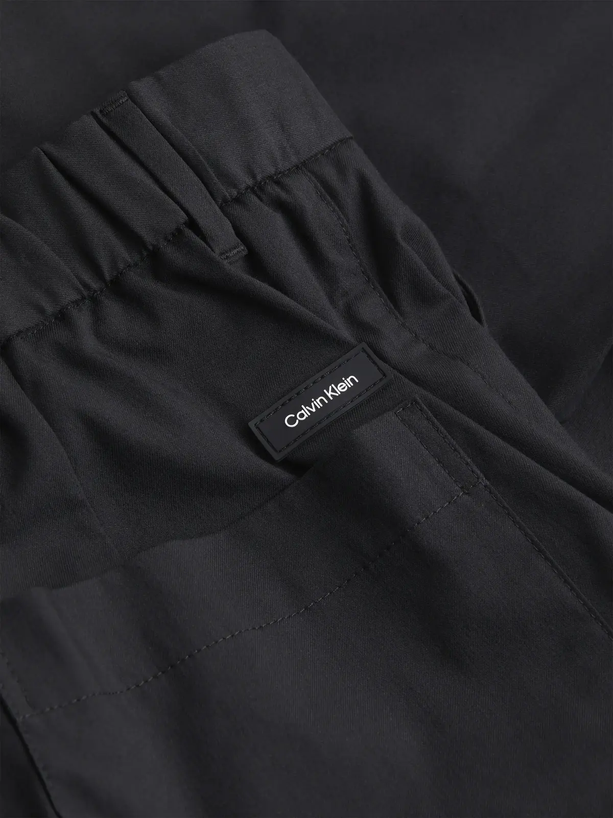 Calvin Klein TECH COTTON STRETCH Erkek Siyah Kumaş Pantolon