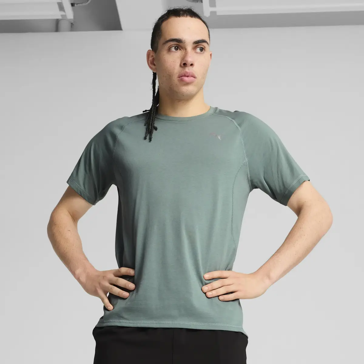 PUMA RUN VELOCITY TEE TRI-BLEND Yeşil Erkek T-Shirt