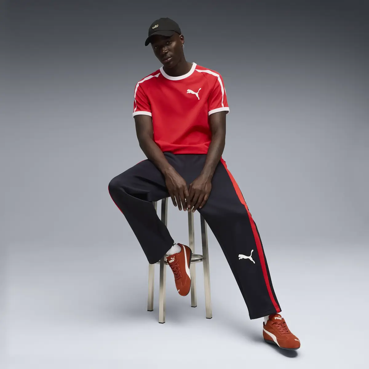 PUMA T7 Ringer Tee Kırmızı Erkek T-Shirt