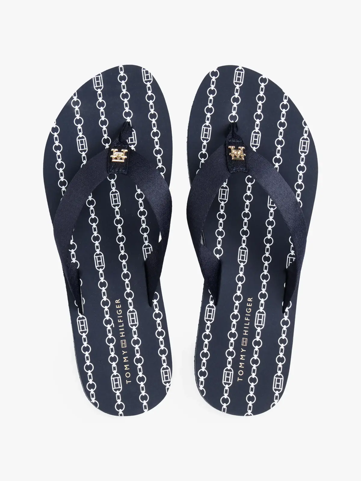 Tommy Hilfiger TH CHAIN PRINT BEACH, DW6 Siyah Kadın Terlik