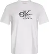 Calvin Klein SS CLASSIC MONOLOGO METALLIC CNE Kadın Beyaz T-Shirt