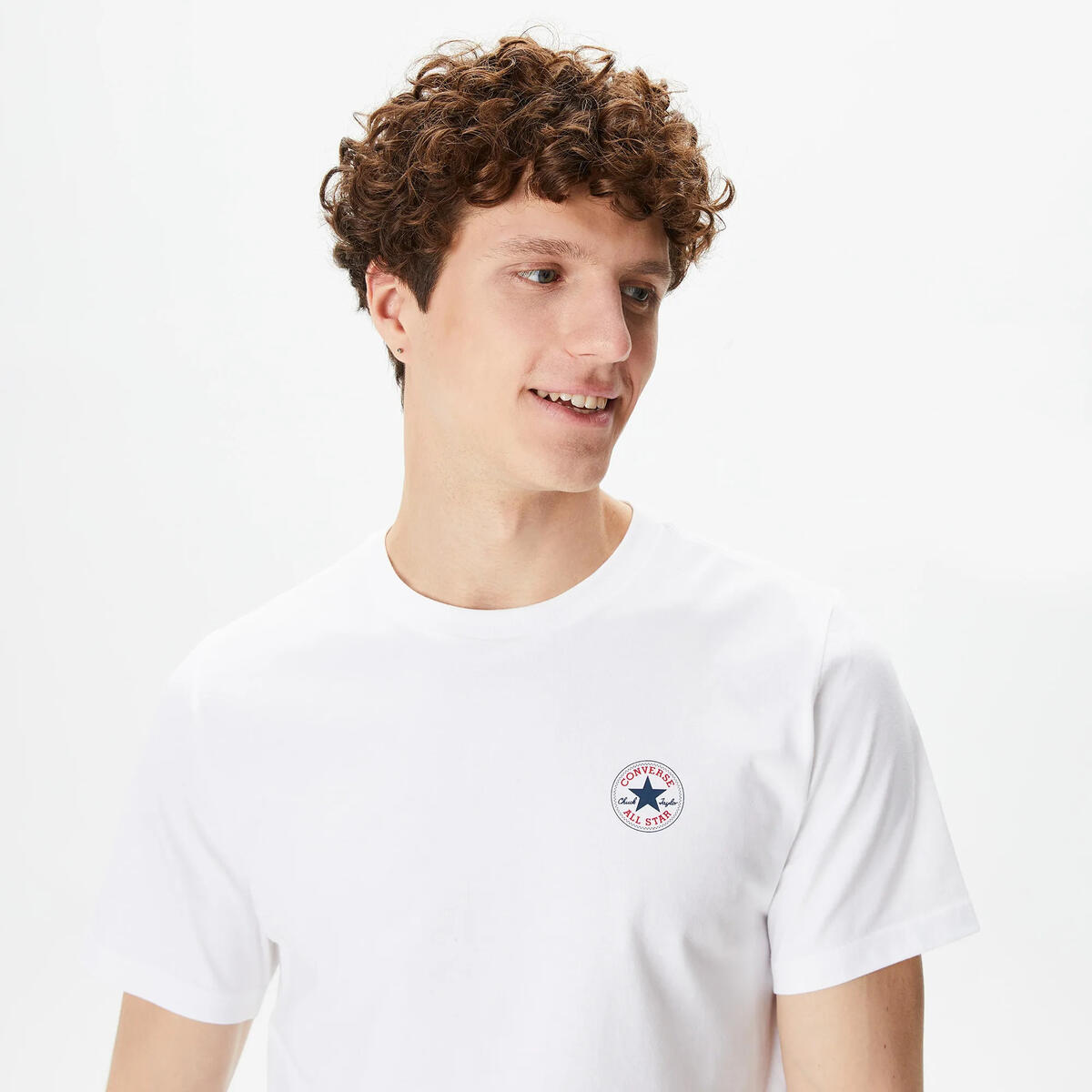 Converse CORE CHUCK PATCH TEE WHITE Unisex Beyaz T-Shirt