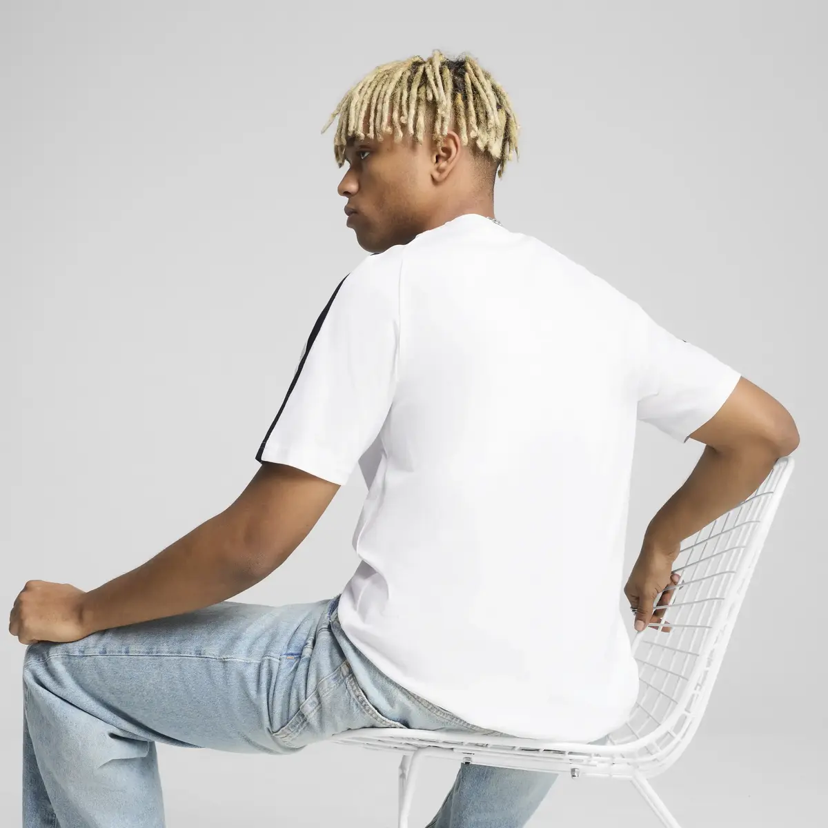 Puma T7 Tee Beyaz Erkek T-Shirt