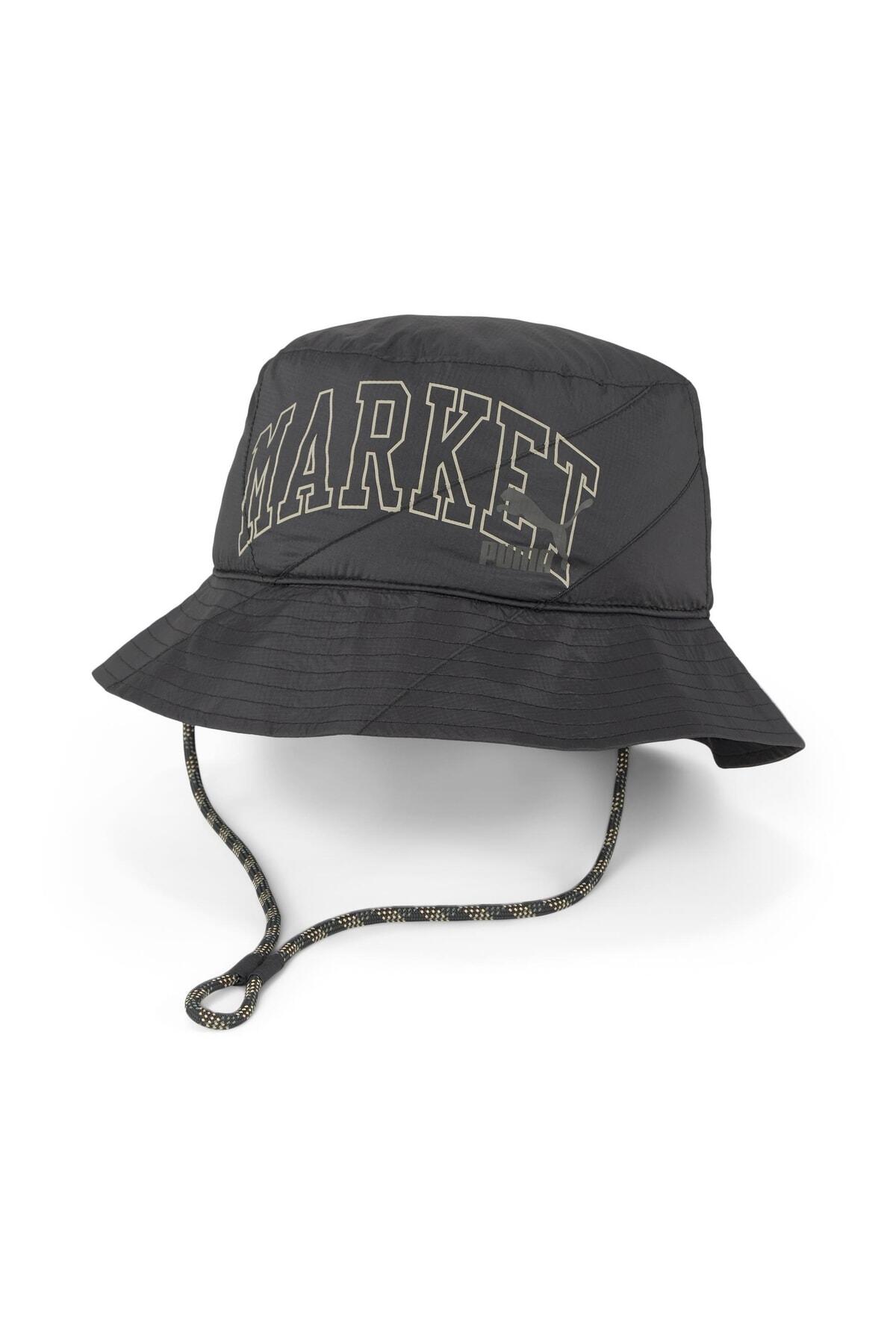 PUMA x MARKET Bucket Hat Unisex Siyah Balıkçı Şapka