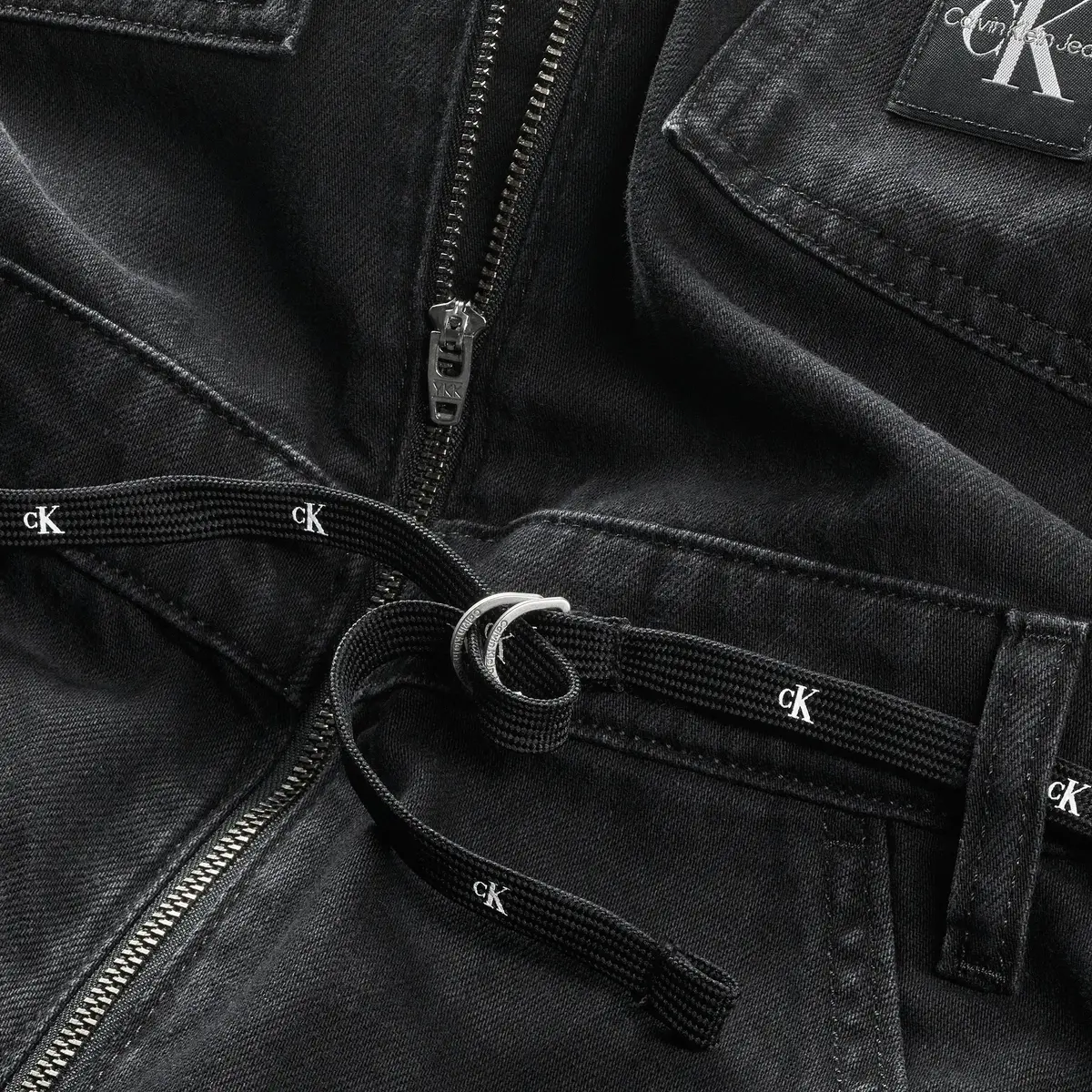 Calvin Klein DENIM LS JUMPSUIT SO Kadın Antrasit Tulum