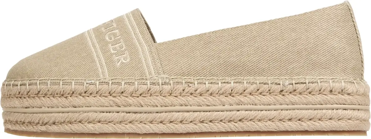 Tommy Hilfiger DENIM PLATFORM ESPAD, ACC Bej Kadın Ayakkabı