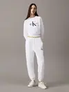 Calvin Klein MONOLOGO FRENCH TERRY JOGGER Beyaz Kadın Pantolon