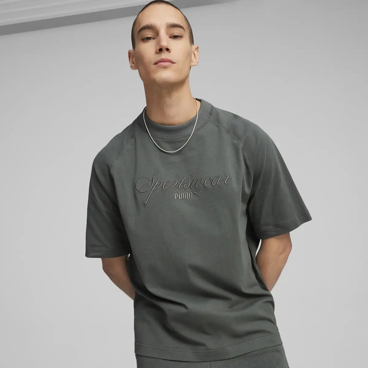 Puma CLASSICS+ Tee Yeşil Erkek T-Shirt