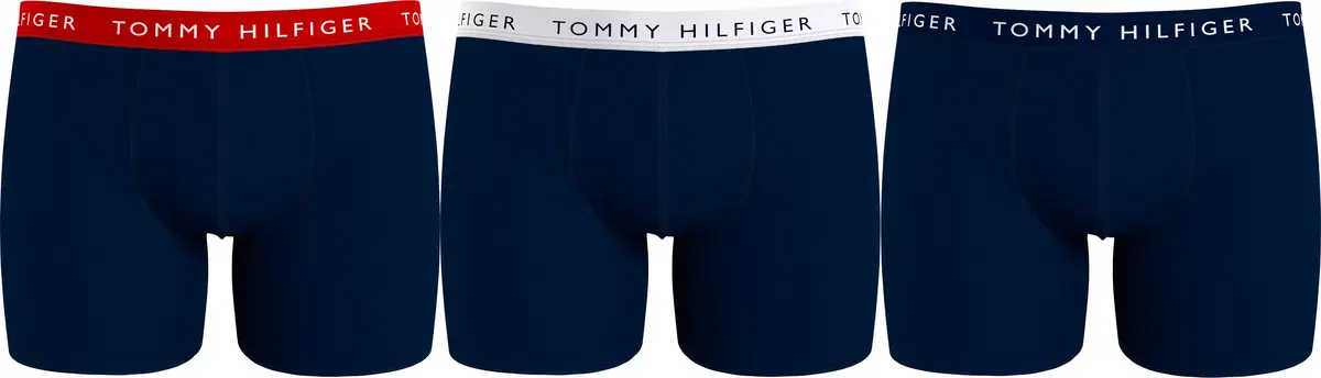 Tommy Hilfiger 3P BOXER BRIEF WB Erkek Lacivert Boxer Set