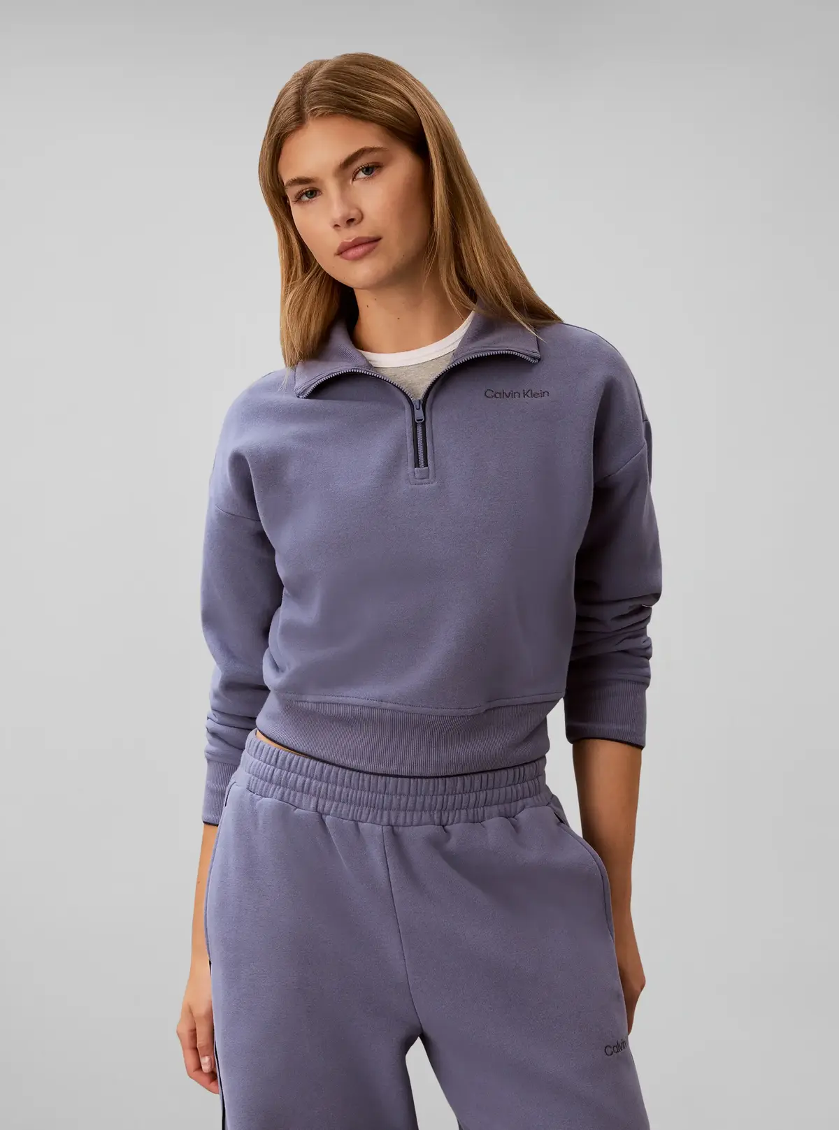 Calvin Klein BRUSHED FRENCH TERRY, C53 Mor Kadın Sweatshirt