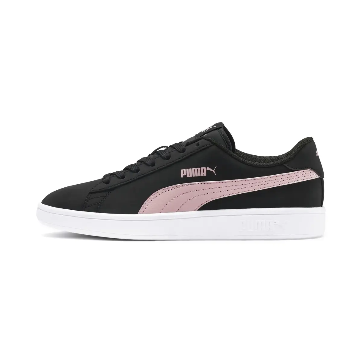 Puma Smash v2 Buck Siyah-Pembe Kadın Günlük Spor Ayakkabı