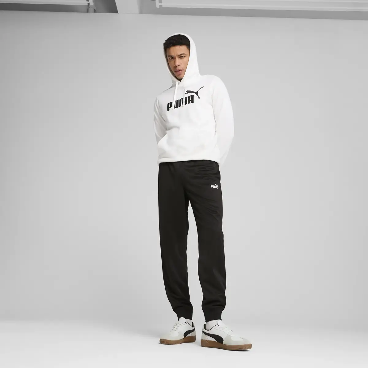 Puma ESS No1 Logo Hoodie Beyaz Erkek Sweatshirt