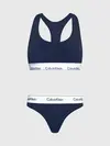 Calvin Klein Unlined Bralette/Tho Kadın Lacivert Bralet Set