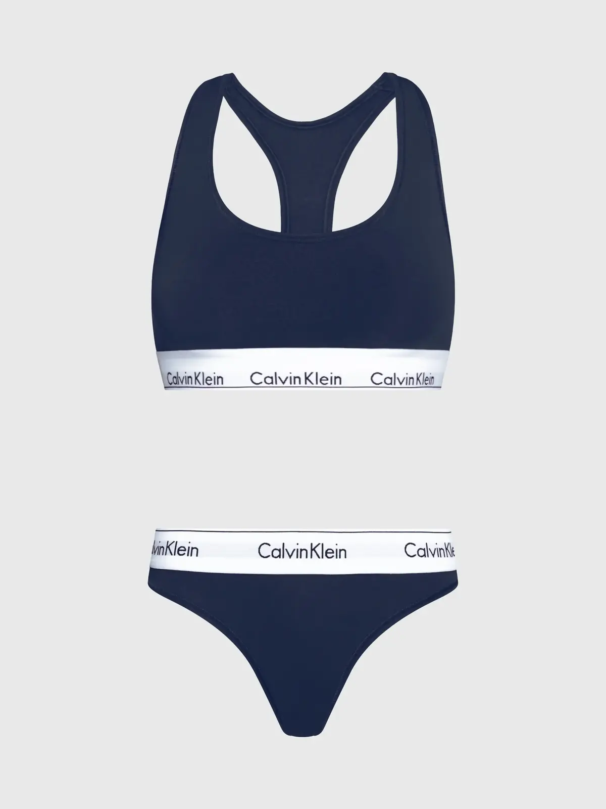 Calvin Klein Unlined Bralette/Tho Kadın Lacivert Bralet Set