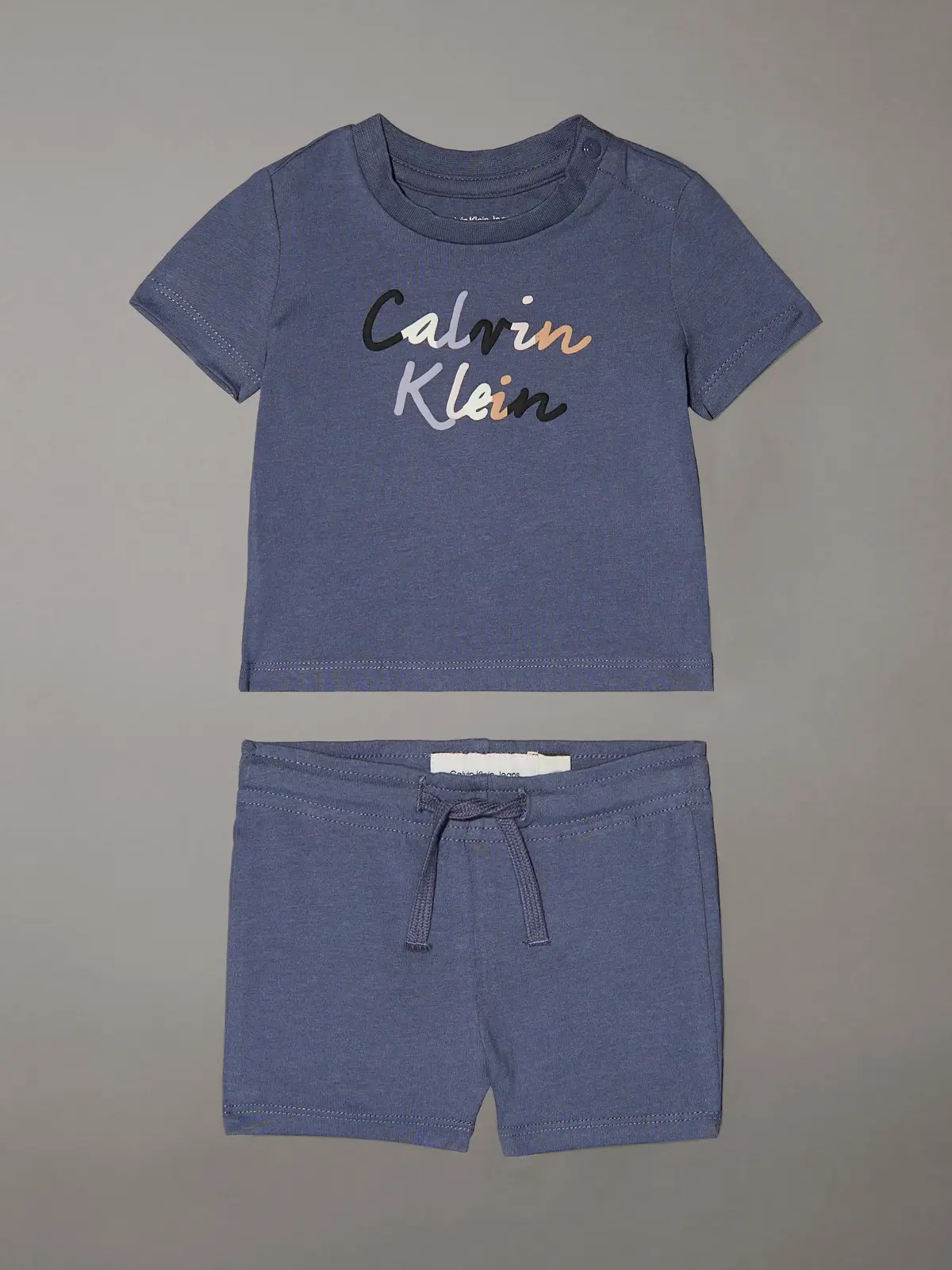 Calvin Klein COLOUR LOGO T-SHIRT, PCP Mavi Çocuk Eşofman Takımı