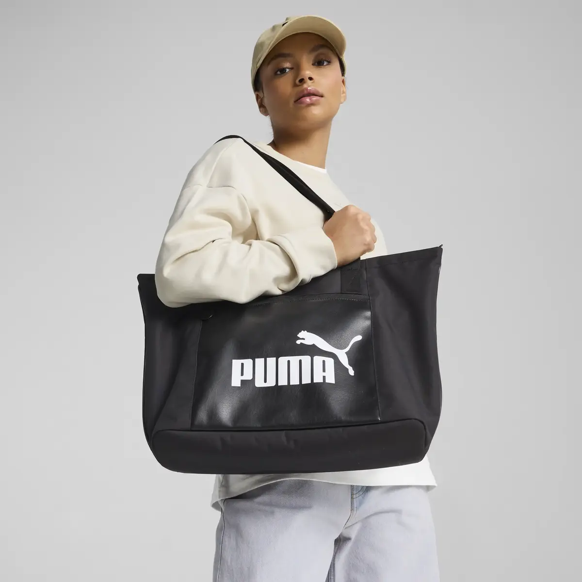 Puma CAMPUS Shopper Siyah Kadın Omuz Çantası