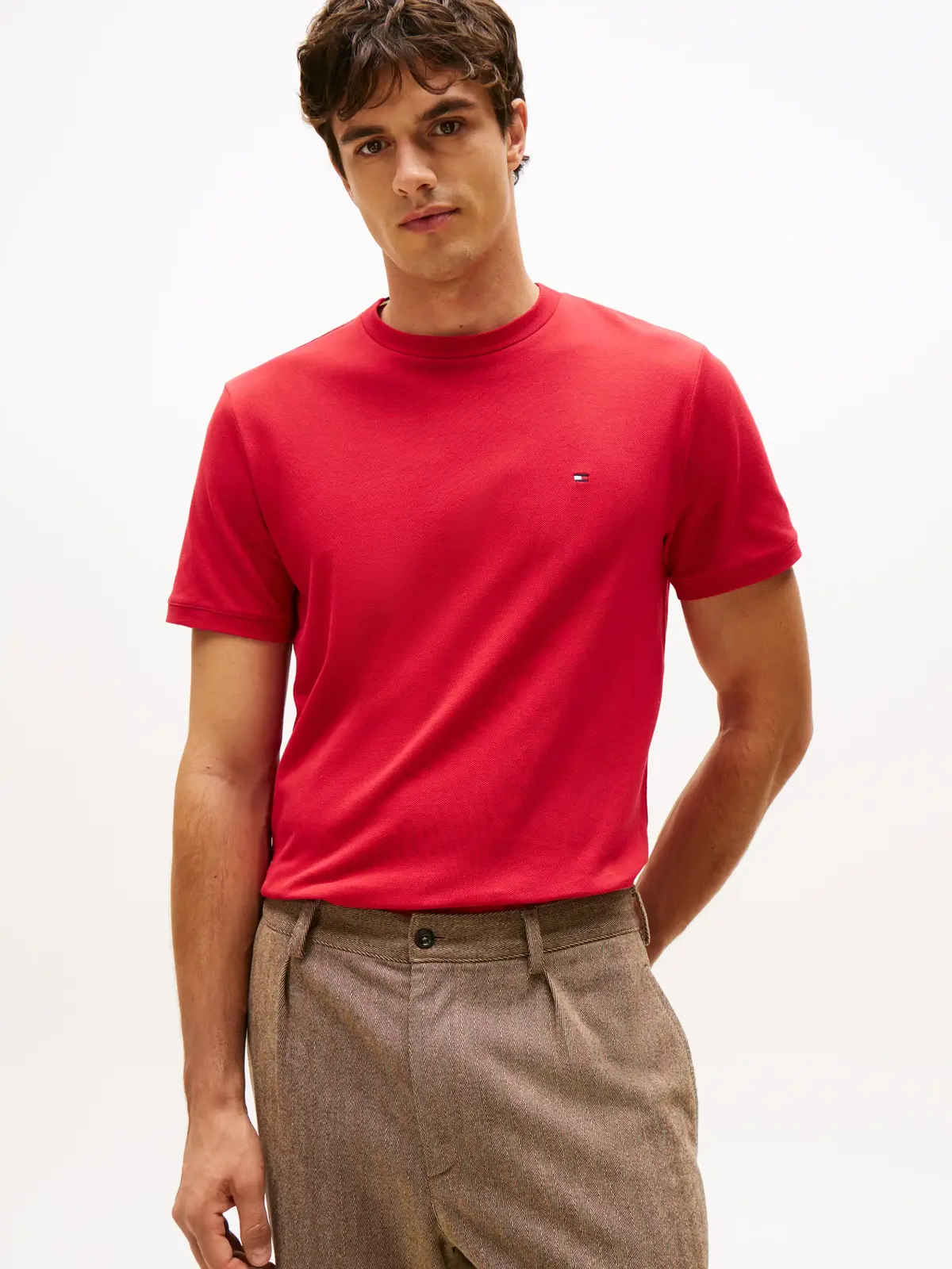 Tommy Hilfiger RWB PIQUE TEE, XLD Kırmızı Erkek T-Shirt
