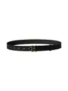 Calvin Klein ROUND CK BUCKLE 30MM Siyah Deri Logo Tokalı Kemer