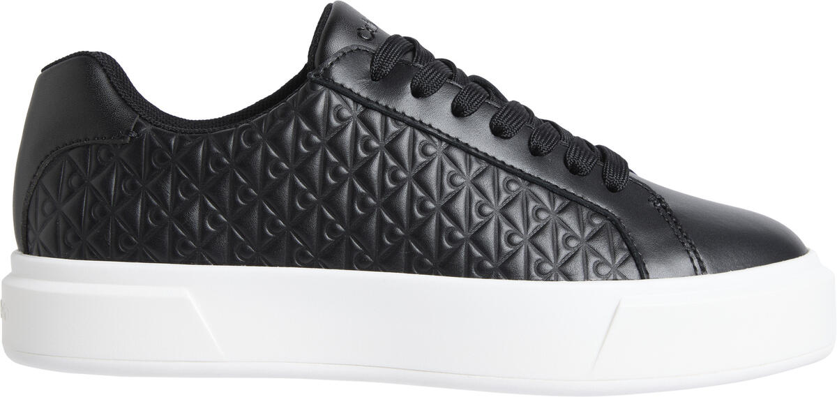 Calvin Klein BASKET LACE UP LTH AOP Siyah Kadın Günlük Spor Ayakkabı Calvin Klein BASKET LACE UP LTH AOP Siyah Kadın Günlük Spor Ayakkabı