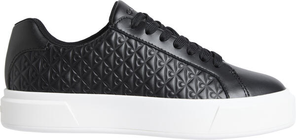 Calvin Klein BASKET LACE UP LTH AOP Siyah Kadın Günlük Spor Ayakkabı