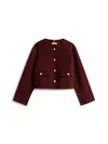 Tommy Hilfiger DF WOOL BLEND REG LA, XIH Bordo Kadın Ceket