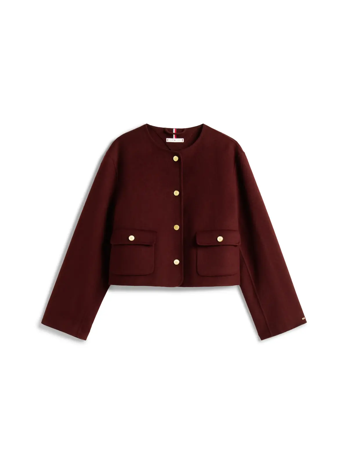 Tommy Hilfiger DF WOOL BLEND REG LA, XIH Bordo Kadın Ceket