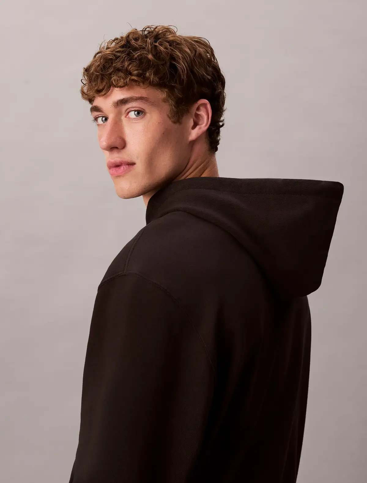 Calvin Klein LS EU 350TERRY CK Siyah Erkek Kapüşonlu Sweatshirt