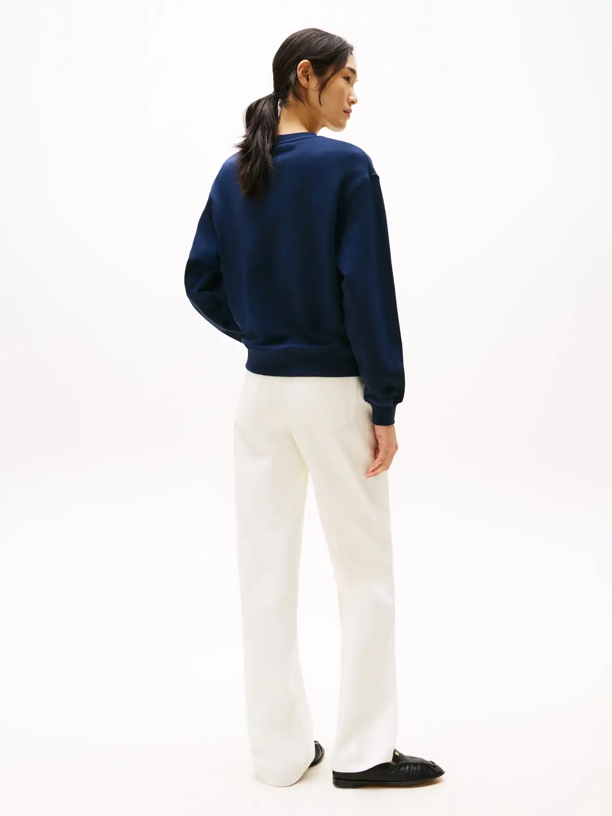 Tommy Hilfiger REG HILFIGER SWEATSH, C1G Lacivert Kadın Sweatshirt