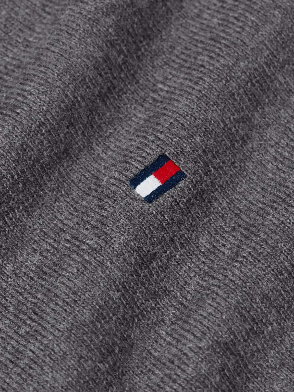 Tommy Hilfiger PIMA ORG CTN CASHMER, P92 Gri Erkek Kazak