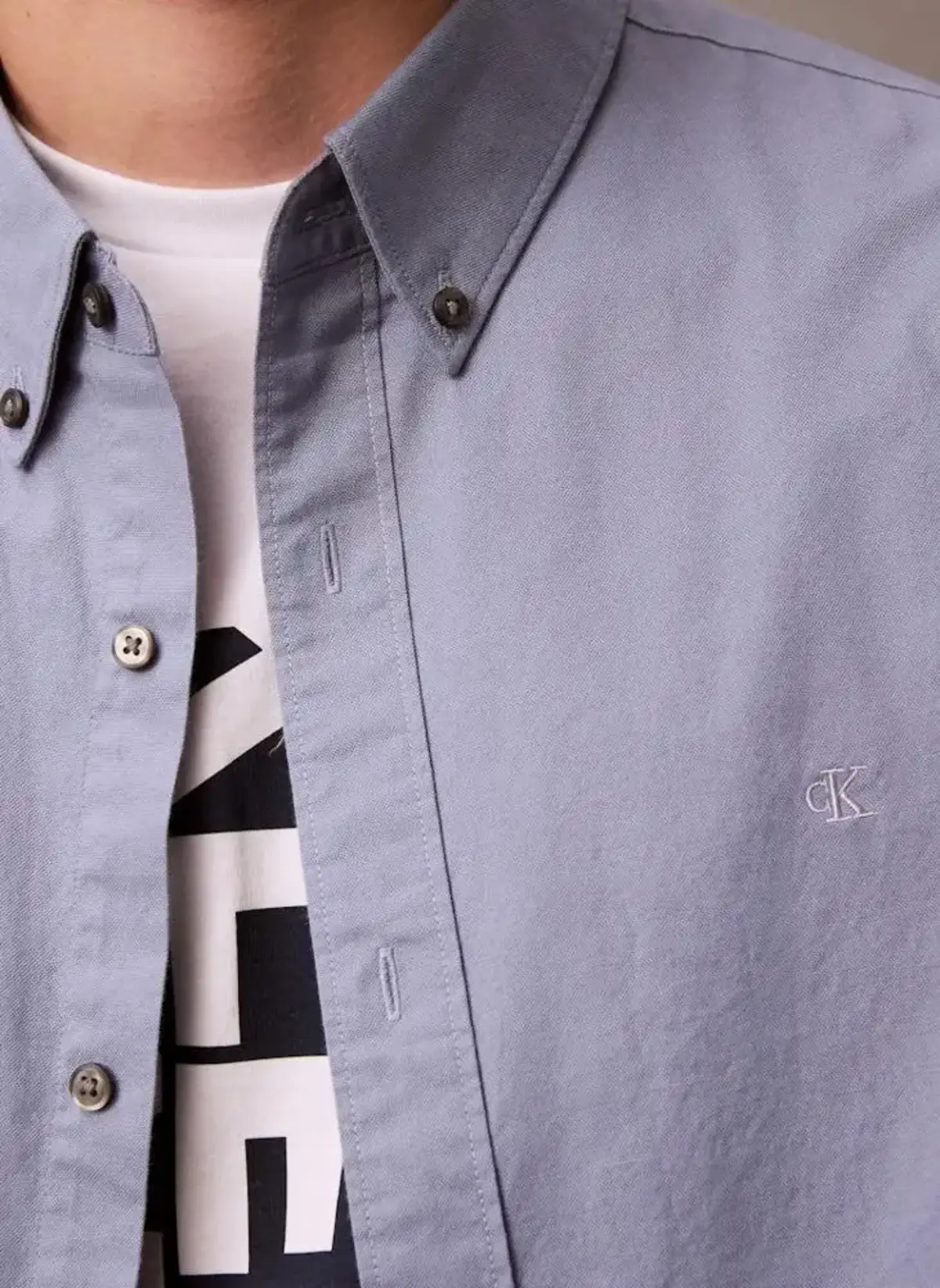 Calvin Klein LS SOLID OXFORD CLASSIC SHIRT Mavi Erkek Gömlek Calvin Klein LS SOLID OXFORD CLASSIC SHIRT Mavi Erkek Gömlek