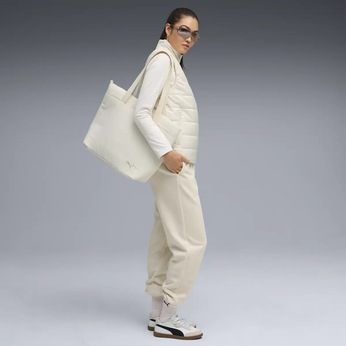 PUMA ESS Padded Vest Krem Kadın Yelek