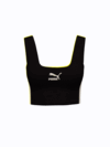 Puma T7 Shiny Cropped Top Siyah Kadın T-shirt
