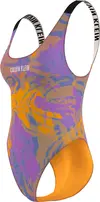 Calvin Klein SCOOP BACK ONE PIECE Kadın Lila Mayo