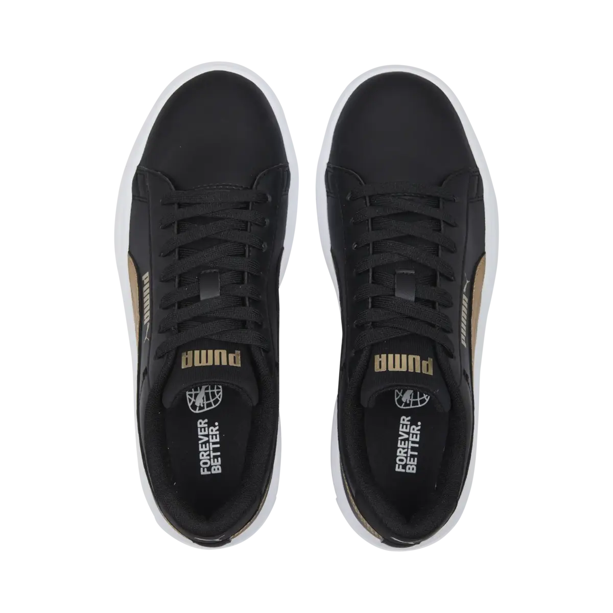 Puma Smash Platform v3 Metallics Siyah Kadın Günlük Spor Ayakkabı