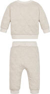 Calvin Klein SOFT QUILTED HWK SET Bebek Krem Eşofman Takımı