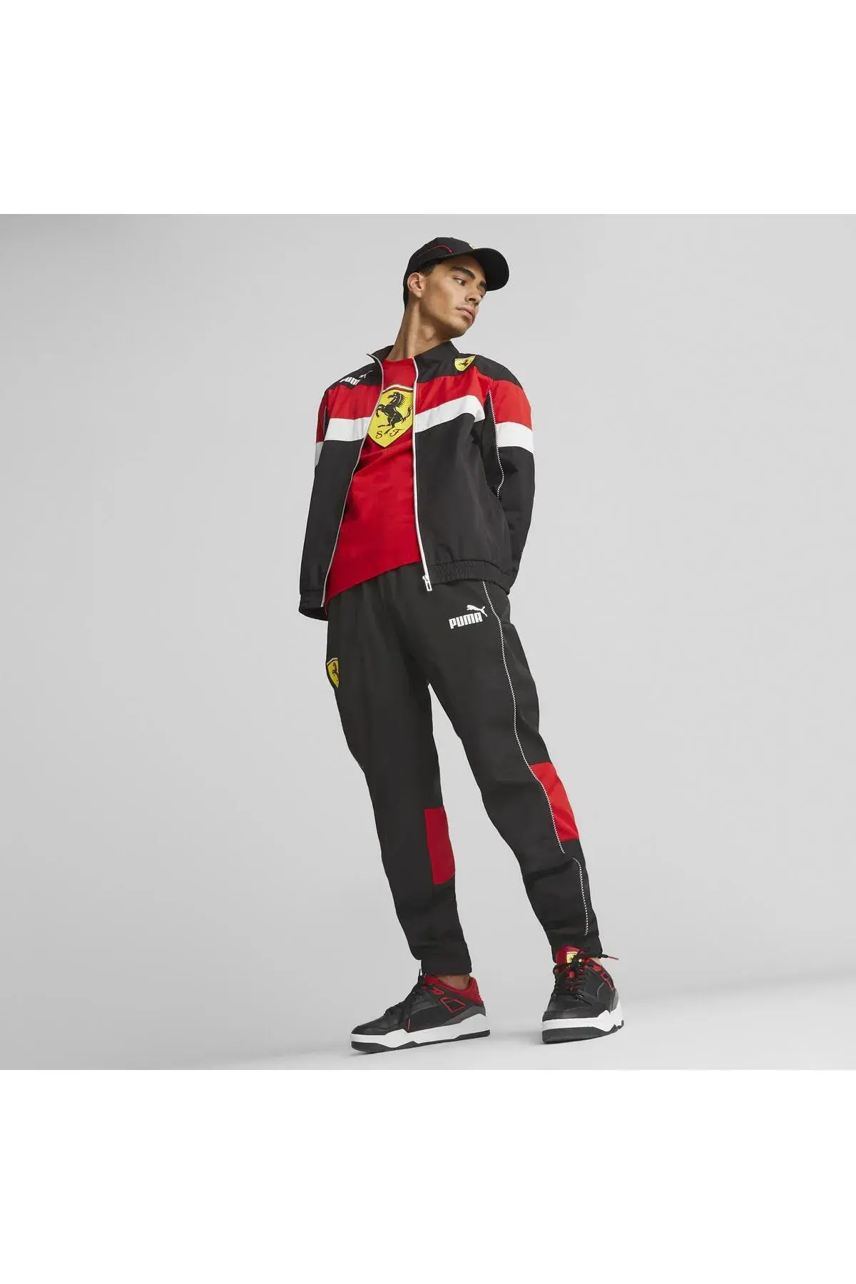 Puma Ferrari Race SDS Jacket Siyah Erkek Fermuarlı Sweatshirt