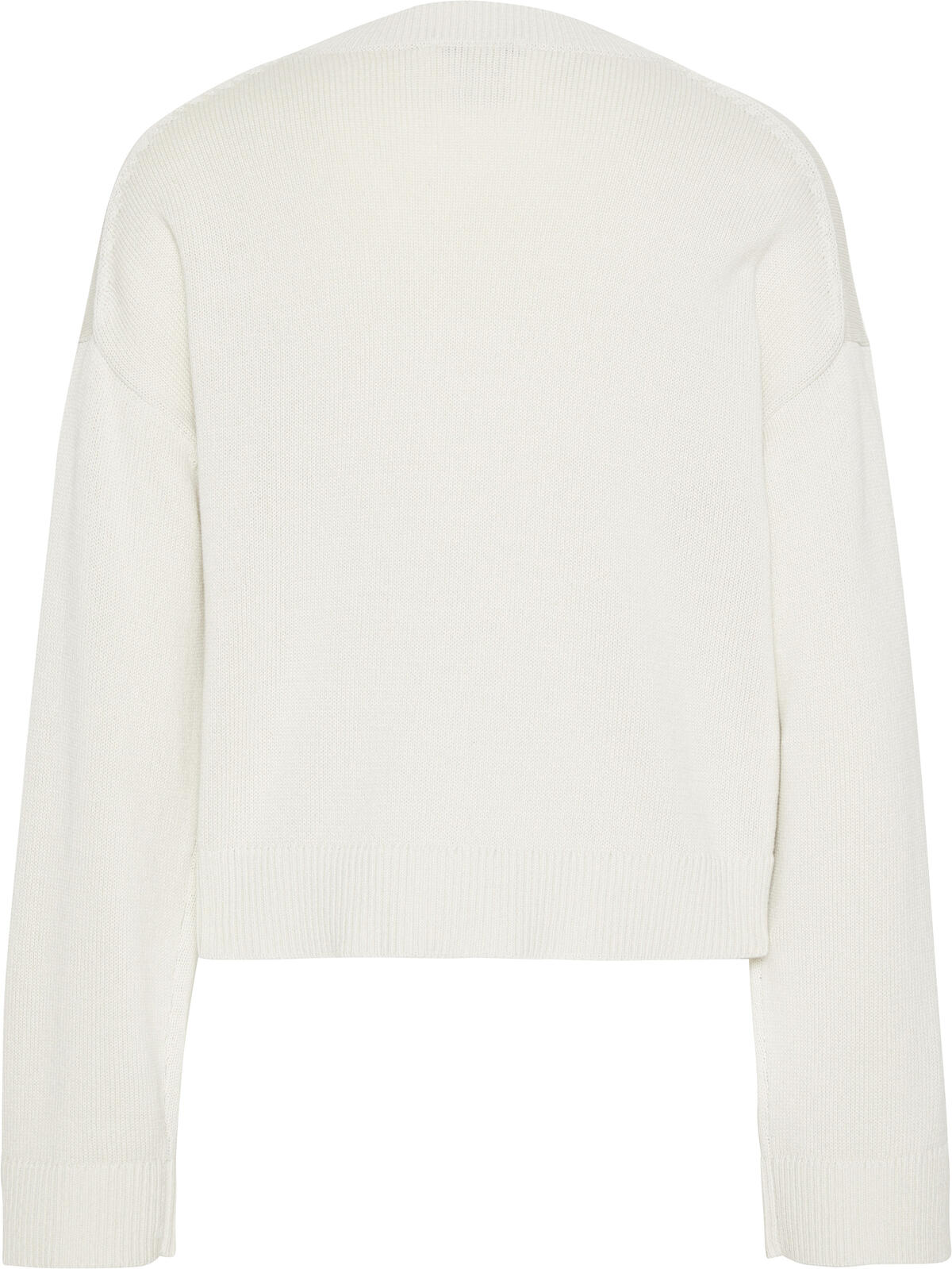 Calvin Klein Long Sleeve Smooth Cotton CK Int Beyaz Kadın Sweatshirt