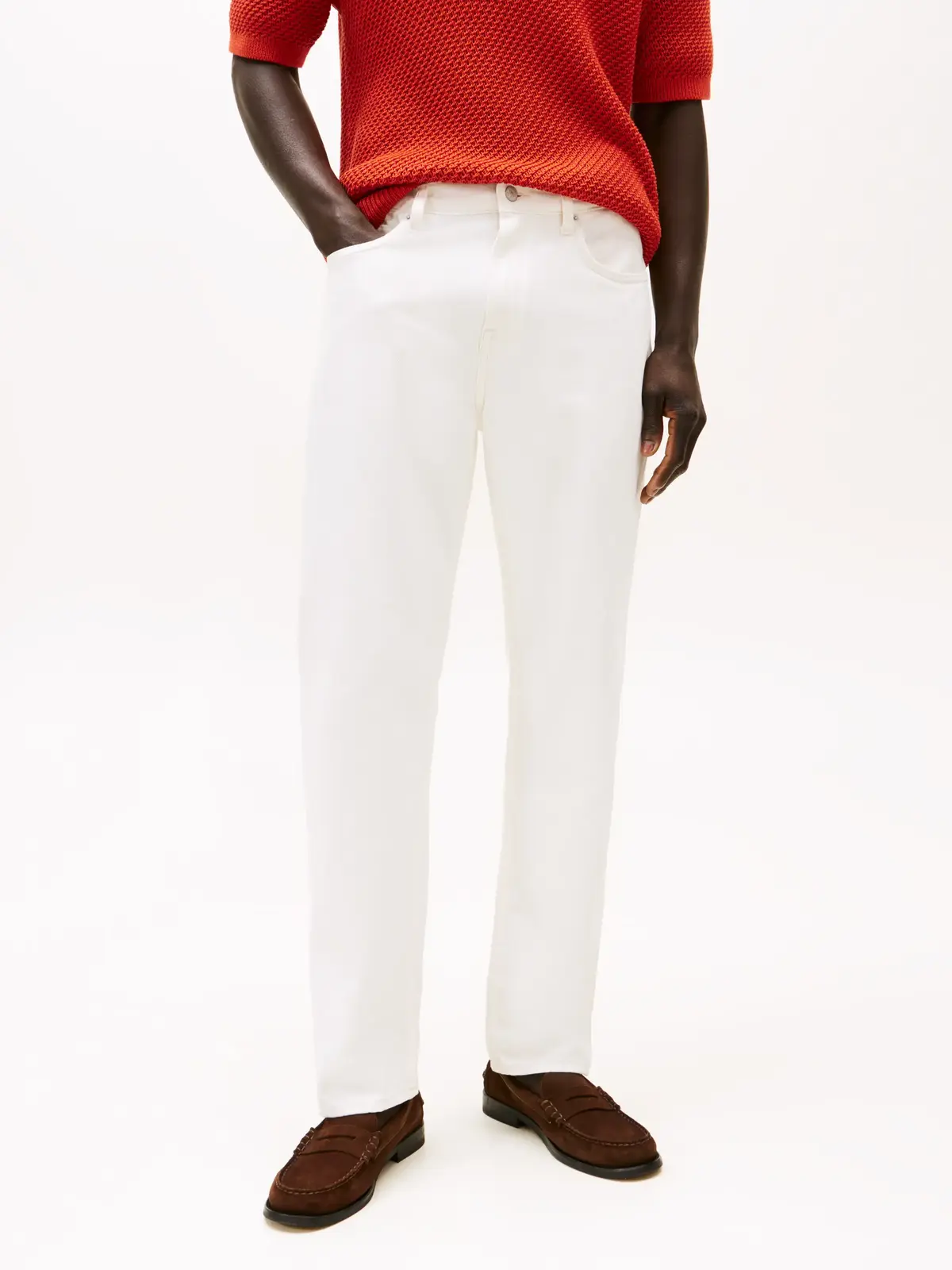 Tommy Hilfiger REGULAR MERCER RGD E, 1CD Beyaz Erkek Jean Pantolon