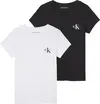 Calvin Klein 2-PACK MONOLOGO SLIM Kadın Siyah T-Shirt