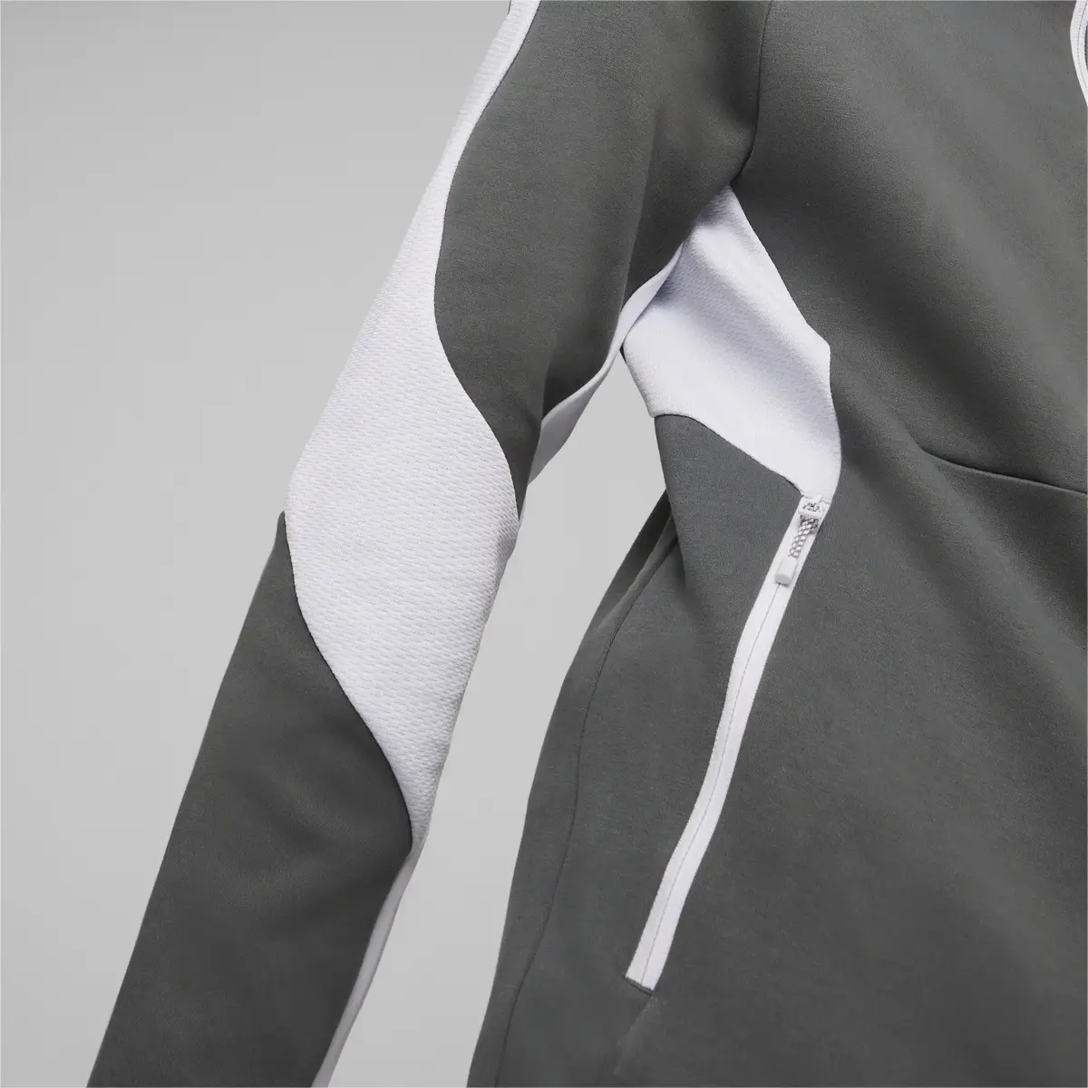 Puma EVOSTRIPE Full-Zip Hoodie DK Gri Erkek Sweatshirt