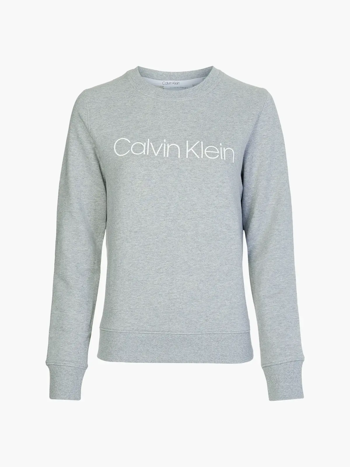 Calvin Klein CORE LOGO LS SWEATSH Kadın Gri Sweatshirt