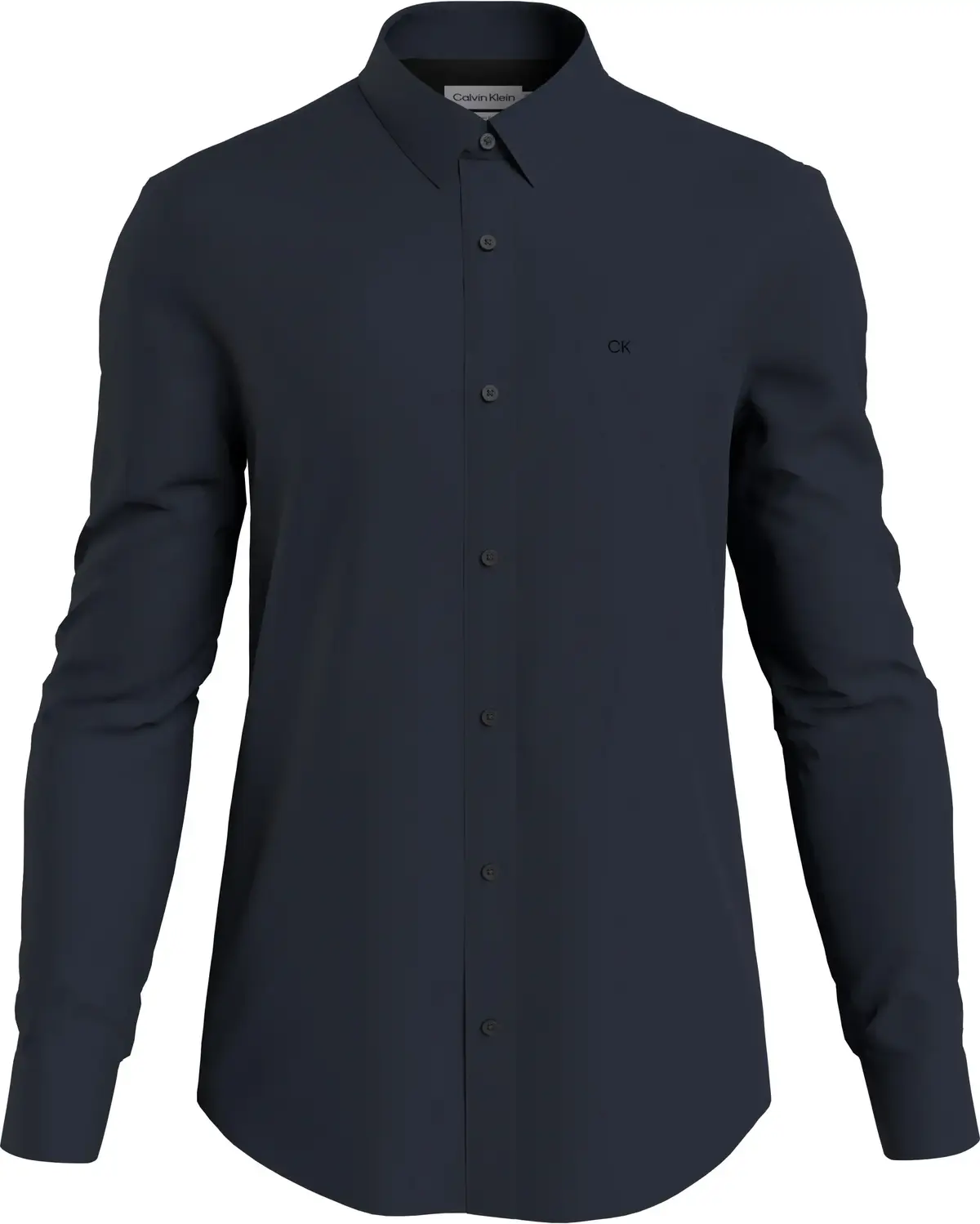 Calvin Klein STRETCH POPLIN SLIM Erkek Antrasit Gömlek