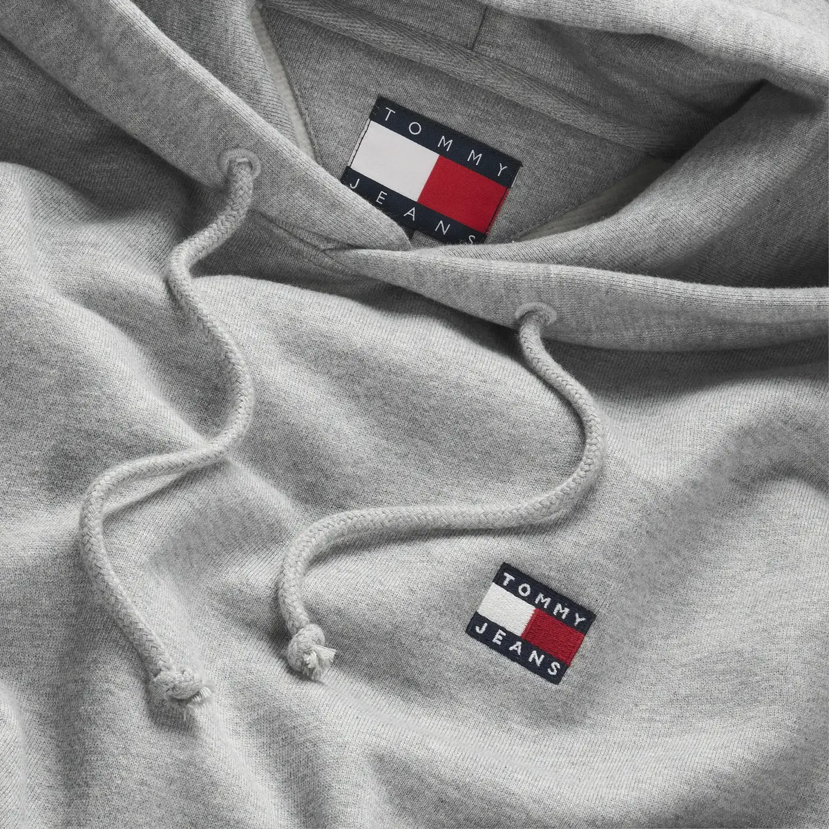 Tommy Hilfiger TJM REG BADGE HOODIE Erkek Gri Sweatshirt